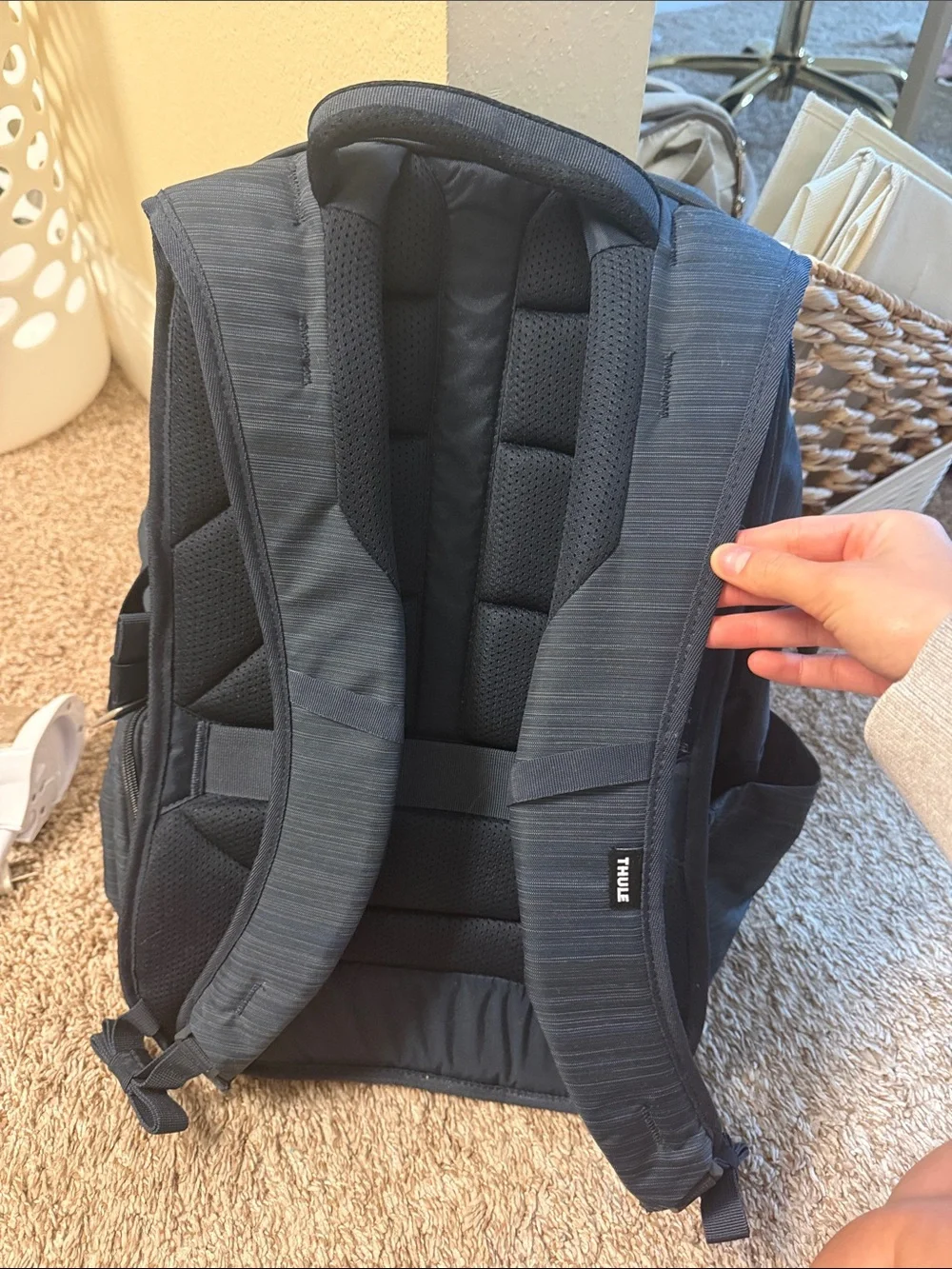 Thule Men's Carbon Blue Backpack with Vertical Logo